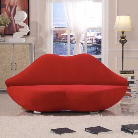 Lip Sofa, Lips Sofa, Ideas Salon, Red Leather Sofa, Circle Bed, Temptation Island, Red Couch, Royal Furniture, Buy Sofa