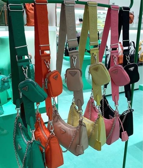 Prada Reedition, Aesthetic Bags, Bag Prada, Girly Bags, Luxury Purses, Fancy Bags, Prada Bags, Bags Aesthetic, Pretty Bags