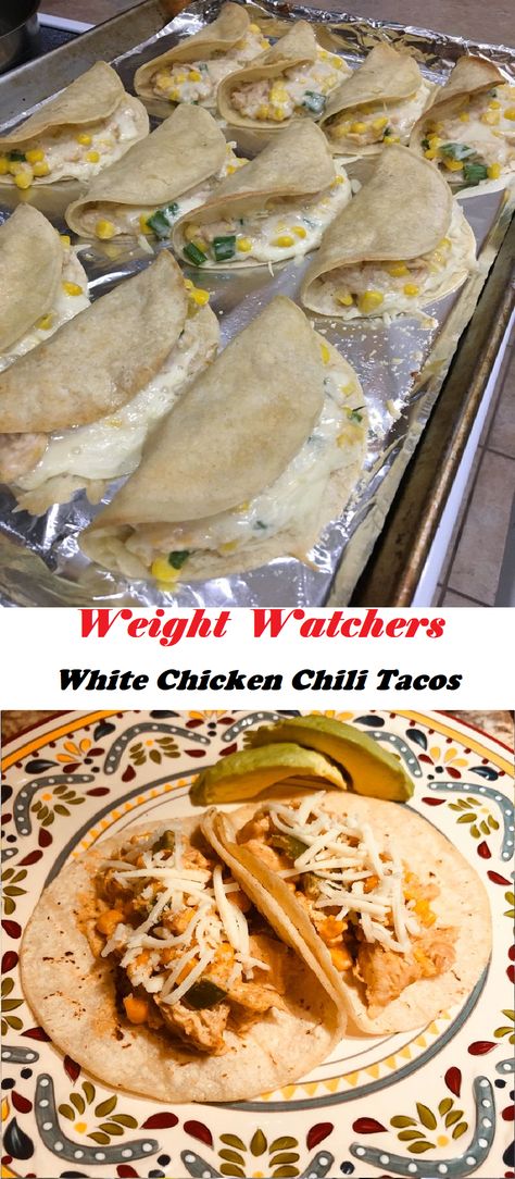 White Chicken Chili Tacos Weight Watchers, White Chicken Tacos, Ww White Chicken Chili Zero Points, White Chicken Chili Weight Watchers, Ww White Chicken Chili, White Chicken Chili Tacos, Ww Recipes With Points, Weight Watchers White Chicken Chili, Ww 2023