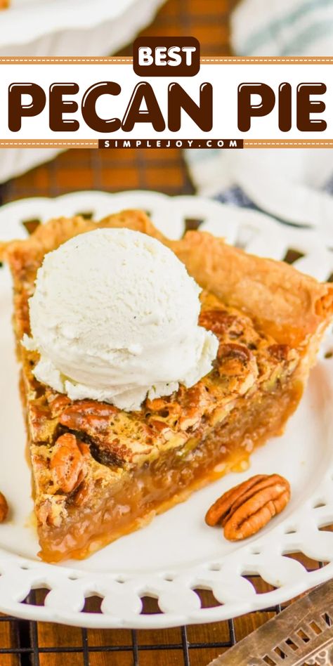 Even the guest who doesn’t like nuts in their dessert will fall head over heels for this delicious and easy Pecan Pie recipe! The combination of a homemade crust and sweet pecan pie filling makes this recipe irresistible. Easy Pecan Pie Recipe, Apple Poke Cake, Best Pecan Pie Recipe, Easy Pecan Pie, Homemade Crust, Store Bought Pie Crust, Best Pecan Pie, Pecan Pie Easy, Easy Pie Crust