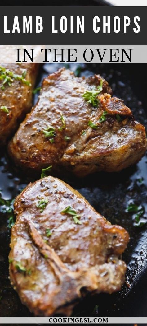 Lamb Loin Chops Oven, Oven Baked Lamb Chops, Lamb Loin Recipes, Lamb Chops Oven, Lamb Recipes Oven, Grilled Lamb Recipes, Lamb Loin Chop Recipes, Baked Lamb Chops, Cooking Lamb Chops