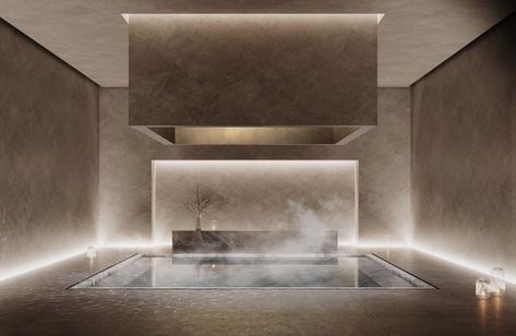 Martin Kloeckner’s Instagram post: “Resort Concept in Japan - The Onsen Bath . . . . . . . . . . . #Arc_Only #dezeen #yatzer #architecture #architecture_hunter…” Japan Spa, Bath Architecture, Resort Concept, Japanese Spa, Onsen Bath, Onsen Japan, Home Spa Room, Spa Jacuzzi, Indoor Pool Design