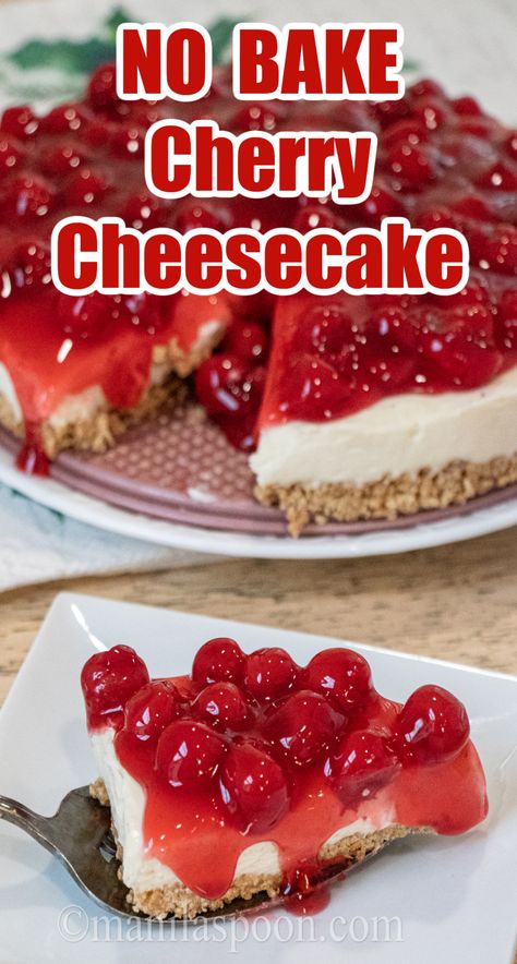 Cherry Cheesecake Pie No Bake, Cherry Cheesecake Hand Pies, Cherry Cheesecake No Bake Condensed Milk, Cherry No Bake Cheesecake, No Bake Cheesecake Recipes 4 Ingredients, No Bake Cherry Cheesecake Recipes, Easy No Bake Cherry Cheesecake, Cherry Cheesecake No Bake, Cherry Cheesecake Pie