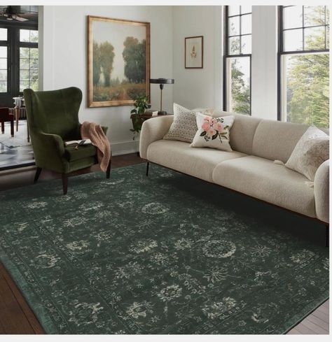 Dark Brown Carpet Living Room, Dark Green Rug Living Room, Brown Carpet Living Room, Dark Brown Carpet, Forest Green Rug, Blue Green Rug, Bedroom Moody, Room Forest, Emerald Green Rug