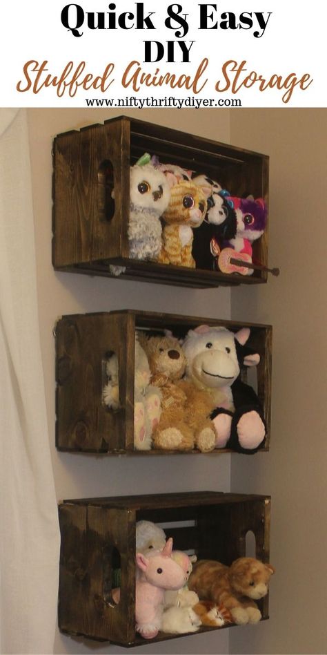 Diy Stuffed Animal Storage, Stuffed Animal Storage Diy, Stuffed Animal Displays, Diy Stuffed Animal, Small Space Baby, Storing Stuffed Animals, Stuffed Animal Holder, Organizing Solutions, Pet Organization