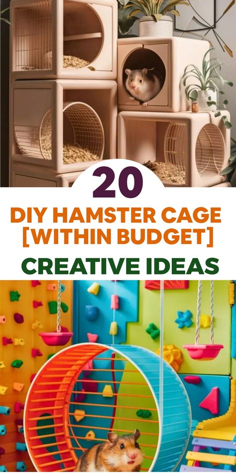 Discover how to craft a cozy DIY hamster habitat on a budget! Repurpose a plastic storage bin as the cage base, ensuring proper ventilation with drilled holes and secured mesh wire. Line it with soft bedding for comfort and add ramps and platforms using cardboard or wood for exploration. Build a hideout from an old shoebox or plastic house for retreats. Enrich your hamster's environment with toys and chew sticks for mental stimulation. Diy Hamster Cage, Teddy Bear Hamster, Diy Hamster Toys, Hamster Christmas, Cool Hamster Cages, Robo Hamster, Hamster Cage Ideas, Cage Hamster, Hamster Diy