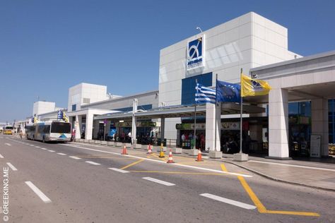 Athens airport Greece Airport, Red Beach Santorini, Airport Guide, Crete Chania, Myrtos Beach, Athens Airport, Athens Acropolis, Mykonos Town, Cyclades Islands