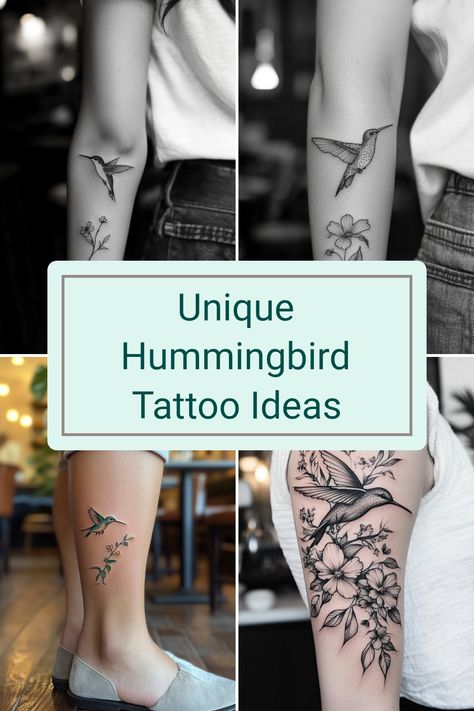 Discover stunning hummingbird tattoo ideas that appeal to every tattoo fan. These beautiful designs symbolize freedom, love, and joy, reflecting both personality and artistic expression. From small minimalist styles to bold and colorful pieces, there’s a perfect tattoo waiting for you. Explore designs that can be tailored to fit any part of your body, ensuring a unique touch that represents your individuality. Whether you want to honor a loved one or manifest positive energy, hummingbird tattoos can offer meaning and beauty. Get inspired for your next ink appointment. Hummingbird Tattoo Watercolor, Hummingbird Tattoo Ideas, Bird Tattoo Ideas, Hummingbird Tattoos, Watercolor Hummingbird, Raven Tattoo, Sun Tattoos, Freedom Love, Perfect Tattoo