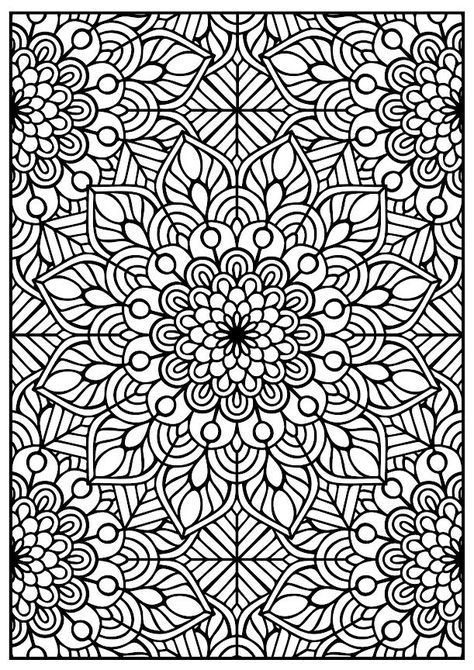 Free Adult Coloring Printables Simple, Pattern Illustrations, Coloring Mandalas, Geometric Coloring Pages, Adult Colouring Printables, Abstract Coloring Pages, Pattern Coloring Pages, Detailed Coloring Pages, Free Adult Coloring Pages