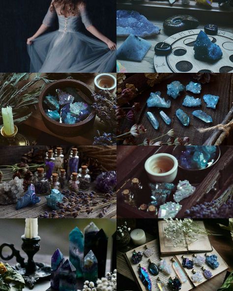 Blue Witch Aesthetic, Magick Aesthetic, Wicked Lovely, Blue Witch, Magic Inspiration, Water Witch, Moon Witch, Witchy Wallpaper, Sea Witch