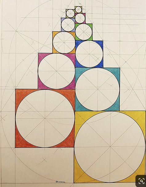 Fibonacci Art, Mathematics Art, Circle Quilts, Geometric Drawing, Abstract Geometric Art, Math Art, Geometry Art, Golden Ratio, Sacred Art