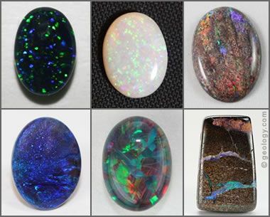 Precious Opal flashes iridescent colors when it is viewed from different angles, when the stone is moved, or when the light source is moved. This phenomenon is known as a "play-of-color." Precious opal can flash a number of colors such as bright yellow, orange, green, blue, red or purple. Play-of-color is what makes opal a popular gem. The desirability of precious opal is based upon color intensity, diversity, uniformity, pattern and ability to be seen from any angle. Precious opal is very rare. Opal Stone Meaning, Opal Meaning, Blue Fire Opal, Australian Black Opal, Matrix Opal, Types Of Opals, Precious Opal, Australian Boulder Opal, Black Fire