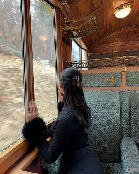 Another pinch-me train ride through the Swiss Alps, enroute to France 🤍 Luxury Train Aesthetic, Christmas Train Ride, Train Pictures Aesthetic, Swiss Alps Aesthetic, Train Ride Aesthetic, Luxury Travel Aesthetic, Alps Aesthetic, Winter Train, Train Aesthetic