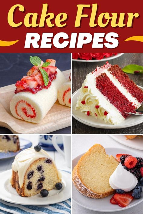 Want to know how to make the lightest, most fluffy bakes ever? Try these super simple cake flour recipes! From cakes to cookies, they're all winners. Cake Flour Recipe Desserts Easy, Cake Flour Recipes, Super Simple Cake, Cake Flour Recipe, Vanilla Sheet Cakes, Best Oatmeal Cookies, Swiss Rolls, Chocolate Cake Cookies, Waffle Cake