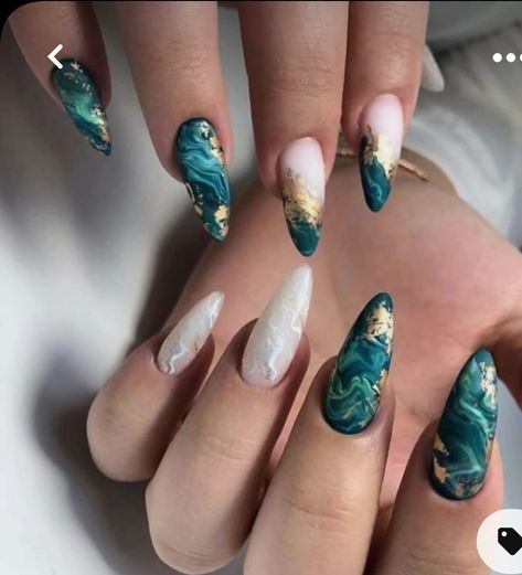 Ocean Nails Designs, Funky Nail Art, Milky Nails, Pretty Nail Art Designs, Marble Art, Marble Nails, Funky Nails, Pretty Acrylic Nails, Summer Nail