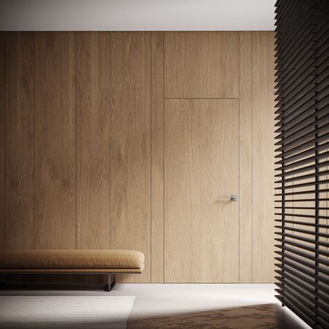 Contemporary Luxury Interior, Hidden Doors In Walls, Panel Door Design, Wall Panel System, Flush Door Design, Invisible Doors, Interior Cladding, Elegant Doors, Luxury Door