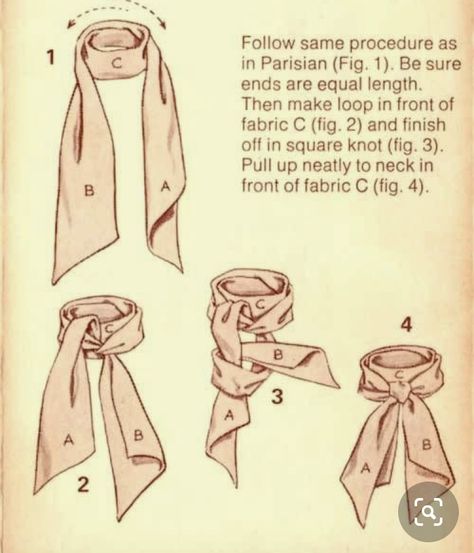 Unique Ways To Tie A Tie, Tie Art, How To Tie, Mens Neckerchief Fashion, How To Make A Cravat Tie, How To Tie A Scarf, How To Tie A Men’s Scarf, Men’s Neck Scarf, Mens Ascot Scarf