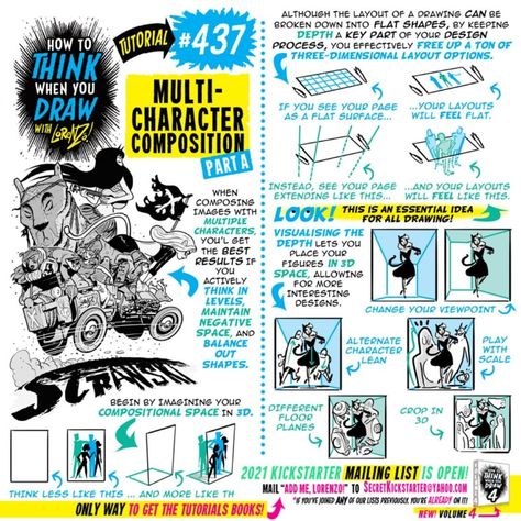 The Etherington Brothers’s Instagram post: “BRAND NEW TUTORIAL! #howtoTHINKwhenyouDRAW MULTI-CHARACTER COMPOSITION Part A (Stay tuned for Part B coming soon!) I’ve uploaded EVERY ONE…” Etherington Brothers Perspective, Etherington Brothers, Stay Tuned, Flat Shapes, Design Process, Composition, Things To Think About, Brand New, Instagram Posts