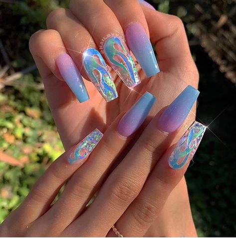 Acrylic Nails Nails With Fire Design, Nails With Fire, Fire Design, Cute Acrylic Nail Designs, Simple Acrylic Nails, Summer Acrylic Nails, French Tips, Beautiful Nail Designs, Acrylic Nail Art