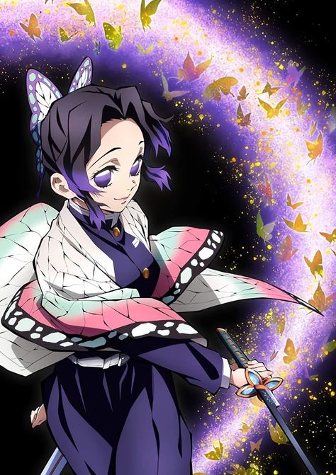 shinobu kocho An Anime, Anime Character, Demon Slayer, Purple, Twitter, Anime, Hair