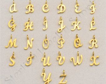 Gold Vermeil Script Alphabet Charm, Gold Vermeil Initial Charms, Wholesale Letter Charms, Bulk Alphabet Charms, COUPON CODE Sms Language, Script Alphabet, Alphabet Charms, Alphabet Jewelry, Alphabet Charm, Metalwork Jewelry, Metalsmithing Jewelry, Gold Pendant Jewelry, Jewelry Appraisal