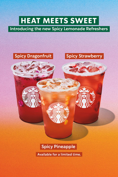 Spicy Lemonade, Food Post, Starbucks Refreshers, Food Poster Design, Food Court, Food Poster, Dragon Fruit, Creative Ideas, Lemonade