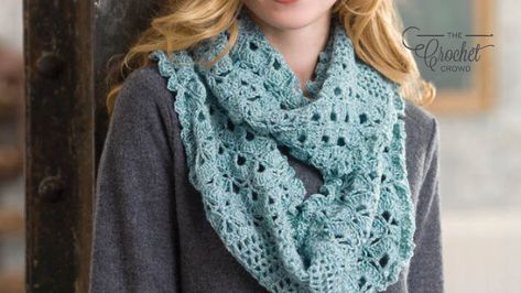 Crochet Lacy Infinity Cowl Pattern