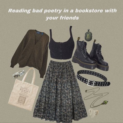 #aesthetic #niche #books #outfits Morgancore Aesthetic Outfits, Wilbur Soot Aesthetic Clothes, Small Town Aesthetic Outfits, Book Worms Aesthetic Outfit, Photographer Aesthetic Outfit, Poetry Outfit, Niche Outfit, Books Outfits, Style Change