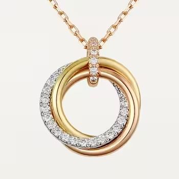 Trinity necklace Simple Diamond Jewelry, Trinity Necklace, Cartier Tank, Pendant Design, Sparkle Diamonds, Pendant Set, Gold Gold, Ring Necklace, Cartier