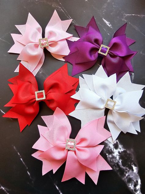 Sewing Bows, Spike Hair, Bows Diy Ribbon, Spiked Hair, Bows Diy, Diy Ribbon, Diy Bow, Barrette Clip, Grosgrain Ribbon