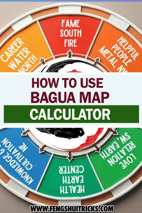 Unlock the power of Feng Shui with our Bagua Map Calculator! This tool helps you map out the energy centers (Bagua areas) of your home or office, allowing you to align your space with your personal goals. With this information, you’ll discover your most auspicious directions to attract wealth, love, health, and more. Bagua Map Feng Shui, Feng Shui Energy Map, Feng Shui Map, Feng Shui Directions, Fend Shui, Feng Shui Bagua Map, Indian Medicine, Feng Shui Bagua, Bagua Map