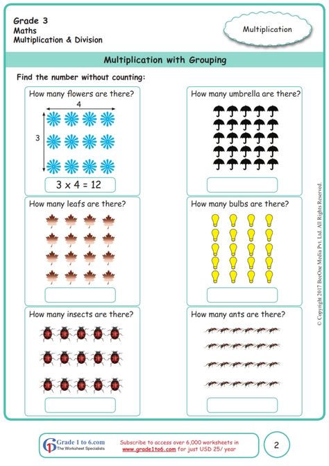 Grade 3|Class 3 Multiplication Grouping Worksheets Multiplication Grouping, Third Grade Multiplication Worksheets, Array Worksheets, Money Math Worksheets, Math Multiplication Worksheets, Mental Maths Worksheets, Worksheets For Class 1, First Grade Math Worksheets, 3rd Grade Math Worksheets