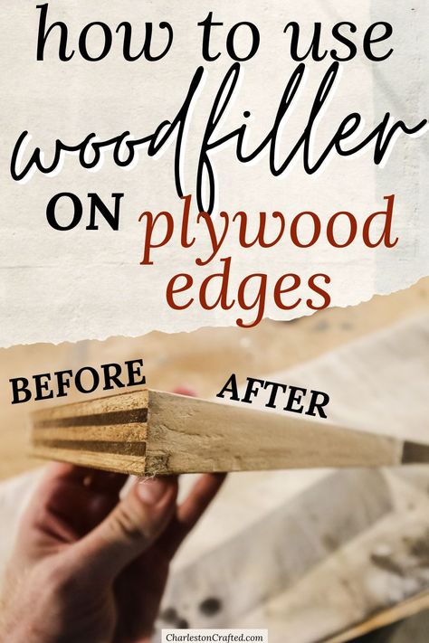 Wood Filler Tips, Using Wood Filler, Diy Furniture Repair, Wood Fillers, Plywood Edge, Sanding Wood, Wood Repair, Diy House Renovations, Got Wood