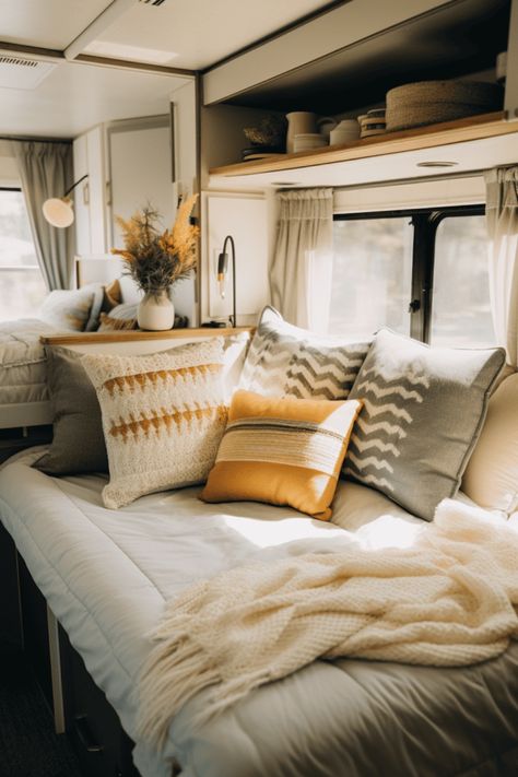 Upgrade your motorhome or camper's bedroom with these inspiring ideas. Small spaces can be challenging, but with the right design elements, you can create a functional and attractive sleeping area. Discover how to make your RV's bedroom pop with decorative accents and clever storage solutions. Transform your space into a cozy retreat on the road!