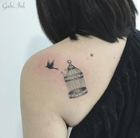 Small Bird Cage Tattoo, Birds Flying Out Of Cage Tattoo, Bird Cage Tattoos For Women, Open Bird Cage Tattoo, Open Cage Tattoo, Bird Out Of Cage Tattoo, Cage Bird Tattoo, Bird And Cage Tattoo, Bird And Cage Tattoo Freedom