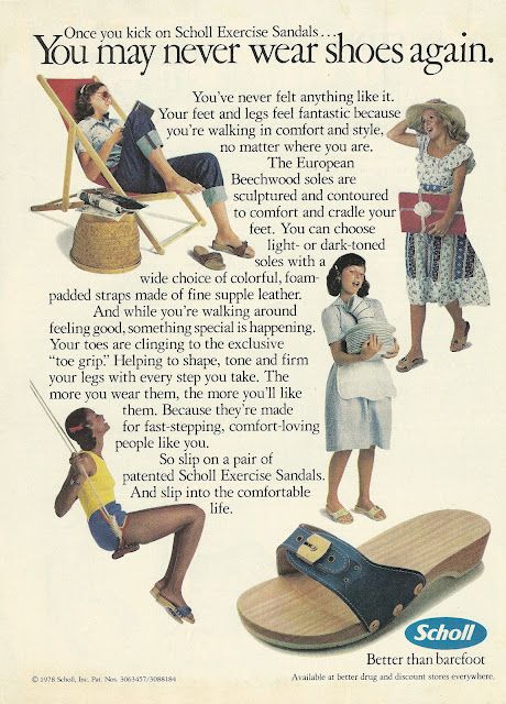 Dr Scholls Sandals, Wooden Sandals, Retro Advertising, Dr. Scholl's, Vintage Memory, Old Ads, Vintage Magazine, Sweet Memories, The Good Old Days