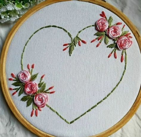 https://pin.it/5dWOBtEZg Embroidery Hoop Art Diy, Basic Hand Embroidery Stitches, Valentine Embroidery, Embroidery Frame, Quilting Designs Patterns, Embroidery Hearts, Game Template, Diy Embroidery Designs, Redwork Embroidery