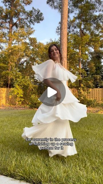 Celine Borthayre on Instagram: "I actually can’t stop spinning in this dress I love it so much:,) Working on getting the pattern up super soon so I can have some tiered dress twins out here!! 

#fashiondesigner #sewing #sewingpattern #sewingtip #sewingtutorial #chiffondress" Tiered Dress Pattern, Tiered Dress, Dress Pattern, I Love It, Sewing Hacks, Sewing Tutorials, Chiffon Dress, Flare Dress, Love It