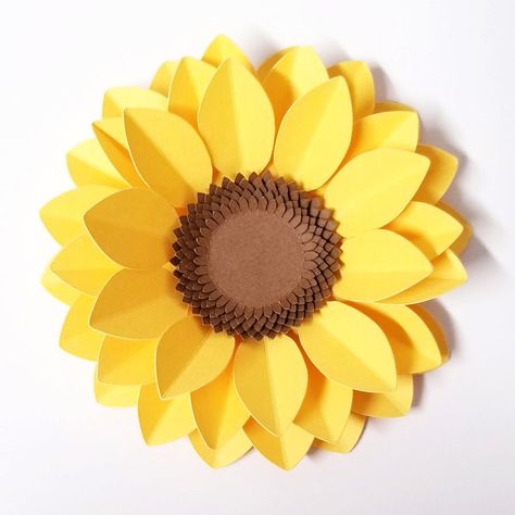 Paper Sunflower Template, How To Make Sunflower, Sunflower Template, Sunflower Paper, File Decoration Ideas, School Decoration, Diy Paper Flowers, Tissue Paper Crafts, Paper Sunflowers