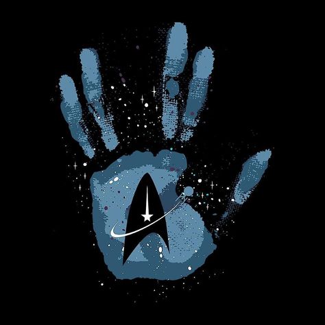 Star Trek Voyager Ship, Vulcan Star Trek, Star Trek Tattoo, Star Trek Insignia, Star Trek Artwork, Star Trek Gifts, Star Trek Wallpaper, Live Long And Prosper, Star Trek Discovery