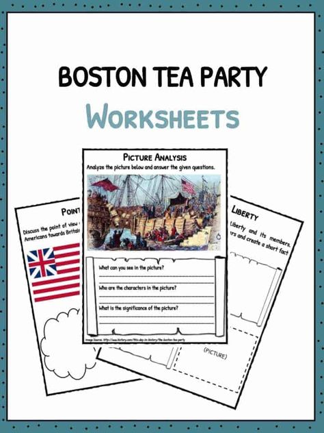 Boston Tea Party Activities, Boston Tea Party Lesson, Mad Minute Math, American Revolution Activities, Tea Party Activities, History Homeschool, The Boston Tea Party, Boston Tea Party, Kids Tea Party