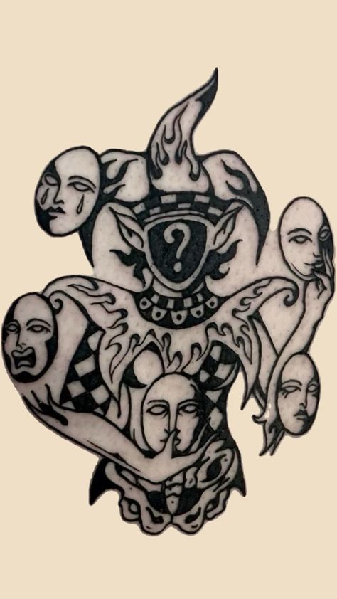 Trippy Tattoo Ideas, Trippy Tattoo, Basic Tattoos, Black Ink Art, Medieval Tattoo, Sharpie Tattoos, Alien Tattoo, 4 Tattoo, Traditional Tattoo Art