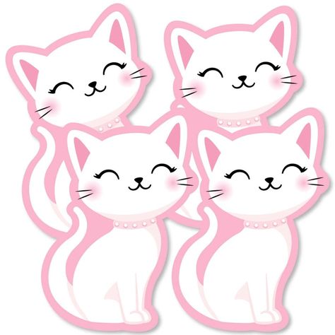 Purr-fect Kitty Cat Party Essential Kit INCLUDES 20 extra-large cat shaped cut outs - Great for bringing all your DIY baby shower or birthday party ideas to life! DIY PARTY SUPPLIES: Purr-fect Kitty Cat party essentials include 20 large cut outs in one different kitten shapes that coordinate with the kitty party theme. Set of 20 kitten shapes SIZE 20 cat shapes 5" x 7". The unique design and large size make these kitten party decorations an impressive addition to any baby shower or birthday part Cat Decorations Diy, Kitten Party Decorations, Cat Party Decorations, Kitty Party Themes, Birthday Party Essentials, Funny Advice, Kitten Party, Cat Decor Diy, Diy Party Supplies