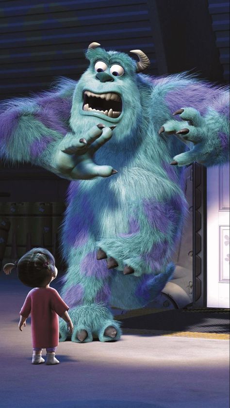 Buu Monster Inc, Sully And Boo, Monsters Inc Characters, Monster Co, Sully Monsters Inc, Monsters Inc Boo, Disney Monsters, Disney Background, Karakter Disney