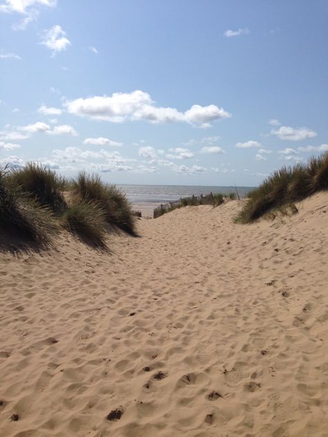 British Beach Aesthetic, Evie Core, Astetic Pics, Formby Beach, Beach England, British Beach, Sea Town, Crosby Beach, Uk Beach