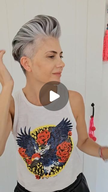 Pixie Haircolor Ideas, Silver Pixie, Haircolor Ideas, Haircuts Mullet, Building A Cabin, Mullet Hairstyle Women, Hairstyle Women, February 13, Mullet Hairstyle