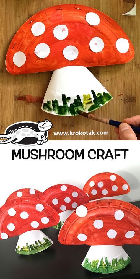 children activities, more than 2000 coloring pages Mushroom Crafts, Fall Kindergarten, Moms Crafts, Paper Plate Crafts, Plate Crafts, Fall Crafts For Kids, Autumn Crafts, Craft Activities For Kids, Paper Plate