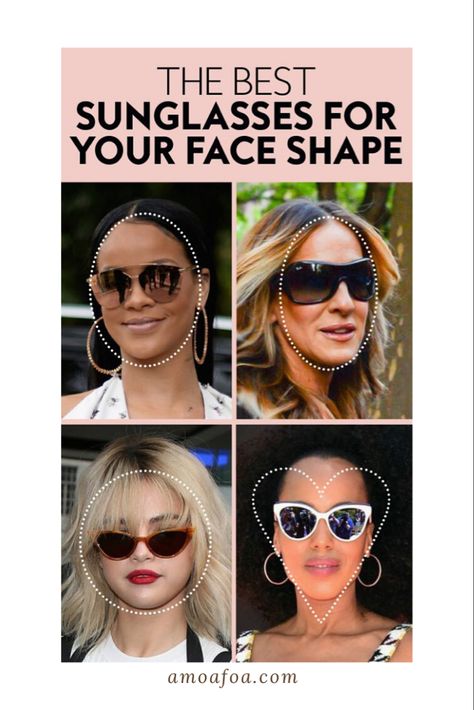 Sunglasses for every face shape summer or winter Face Shape Sunglasses, Sunglasses Photography, Look Working Girl, Oblong Face, Glasses For Face Shape, Round Face Sunglasses, Sunglasses For Your Face Shape, Sunglasses Aviators, Glasses For Your Face Shape