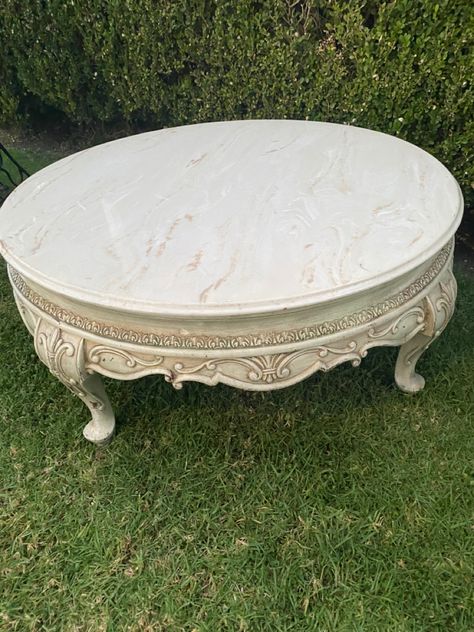 Victorian Style Coffee Table, Coffee Table Victorian, Victorian Coffee Table, Princess Furniture, Decoupage Table, Coffee Table With Chairs, Victorian Table, Marble Top Coffee Table, Marble Table Top