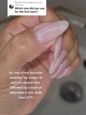 Replying to @cassieat using baby take a vow and put it in neutral from... | OPI Put It In Neutral | TikTok Opi Gel Baby Take A Vow, Opi Take A Vow Gel, Take A Bow Opi, Baby Take A Vow Opi Dip, Baby Take A Bow Opi, Opi Baby Take A Vow Gel, Baby Take A Vow Opi Gel, Take A Vow Opi Gel, Put It In Neutral